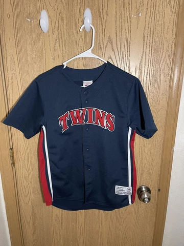 VINTAGE Minnesota Twins Jersey Mens Large Blue Johan Santana L/G 10-12 Cover