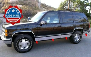 1995-1999 Chevy Tahoe 4Dr Rocker Panel Trim Side Molding N/Flare 8Pc 6 1/4" - Picture 1 of 4
