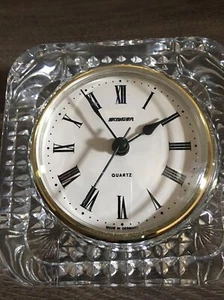 Staiger Quartz Lead Crystal Shelf Desk Clock Germany Movements Made in France - Picture 1 of 5