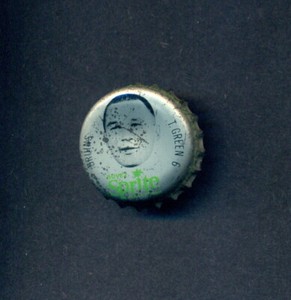 1964-65 SPRITE COCA COLA Coke HOCKEY BOTTLE CAP + Cork Ted Green Boston Bruins