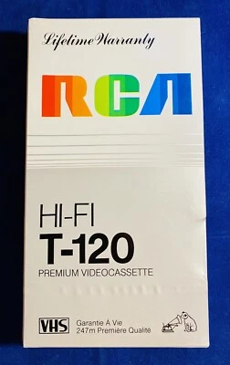 RCA HI-FI T-120 Premium Videocassette VHS Blank Tape Sealed NEW Old Store Stock - Image 1 of 2