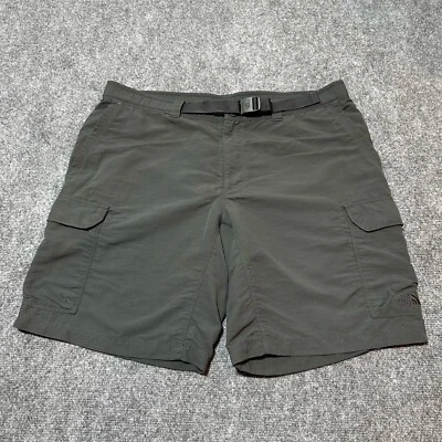 The North Face Shorts Mens 38 Charcoal Black Nylon Cargo Belted Hiking Outdoors - Image 1 of 4