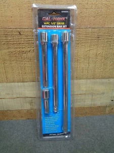 CAL-HAWK 4pc 1/2" Drive Extension Bar Set 3"-6"-9"-12" - Picture 1 of 3