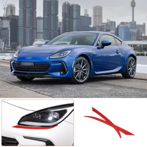 Borde de cejas de faros rojo fibra de carbono para Subaru BRZ 2022 (se adapta a Subaru BRZ) - Imagen 1 de 12