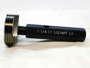 NEW 1 1/4 11 1/2 NPT L1 PIPE THREAD PLUG GAGE 1.25 11.5 N.P.T. L-1 INSPECTION - Picture 1 of 4