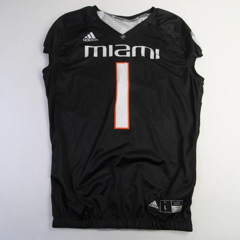 Miami Hurricanes adidas Practice Jersey - Football Men's Black New Cover