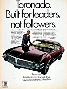 1968 Oldsmobile Toronado Vintage Built For Leaders Original Print Ad-8.5 x 11" - Picture 1 of 6