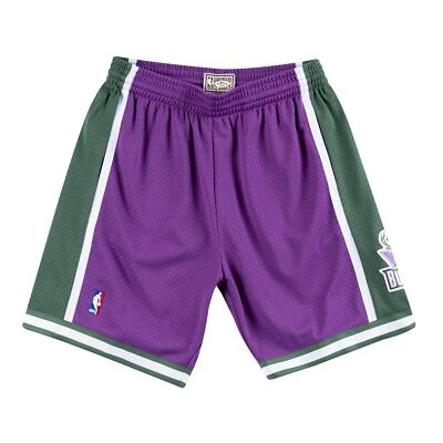 Mens Mitchell & Ness NBA Swingman Road Shorts Bucks 00-01 - Image 1 of 4