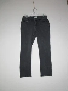 Sun Stone Herren Stretch Slim Straight Fit Denim Jeans Taschen Größe 33X30 Schwarz - Bild 1 von 9