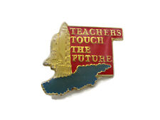 Teachers Touch The Future Lettered Pin Space Shuttle & Gold Tone
