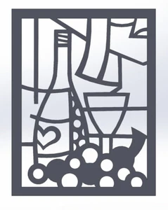 10 DXF Feile CNC OBERFRÄSE Dekorplatte Kunst Essen Trinken Restaurant Drive-In 3354 - Bild 1 von 24