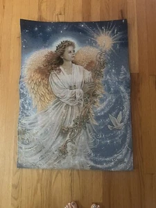 Vintage Dona GelSinger Sternenstaub Engel Wandteppich Urlaub Weihnachten Wandbehang - Bild 1 von 4