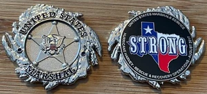 US Marshals Service - Hurricane Harvey Texas Strong Silver Version Challenge Coin - Bild 1 von 3