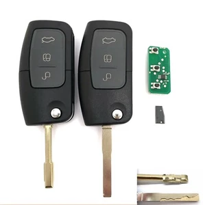 Llave plegable de repuesto + placa de mando a distancia + transpondedor + fresado para FORD - Imagen 1 de 7