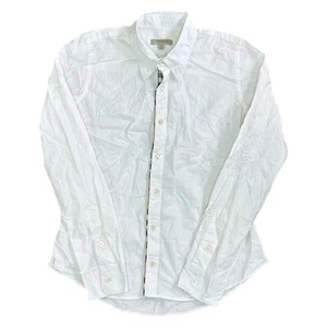 Burberry London Shirt Long Sleeve Button Down Slim Fit White Mens Small - Picture 1 of 10