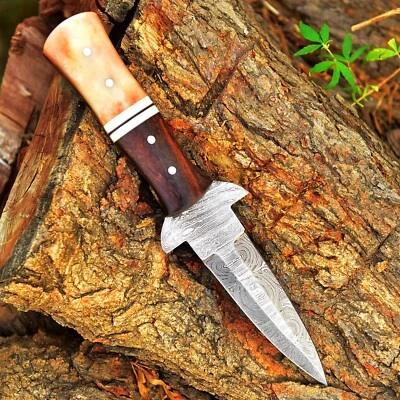 Doble Borde V42 Militar Damasco Acero Caza Daga Bota Cuchillo Supervivencia x531 Foto 1 de 4