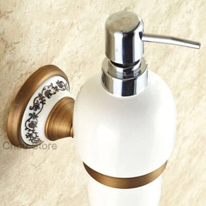 Antique Wall Mount Liquid Soap Dispenser Bath Shower Shampoo Bottle Hand Washer - Picture 1 of 5