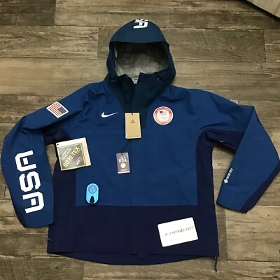 Nike 2022 USA/BEIJING Olympic ACG Gore-Tex Blue Jacket W Medium -Read Descrip. - - Image 1 of 4