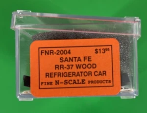Fine N Scale Products 2004 N Scale Santa FE RR-37 Wood Refrigerator Car Kit - Picture 1 of 4