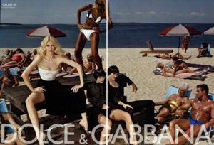 2008 Dolce & Gabbana DG Claudia Schiffer Catherine McNeil 4-seitige MAGAZINANZEIGE - Bild 1 von 2