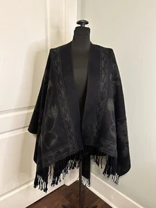 NEW European Soft Jacquard Floral Print Fringed Square Scarf Wrap Shawl Women OS - Picture 1 of 6