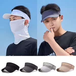 Summer Sun Hats Men Women Adjustable Visor UV Protection Top Empty Running Cap - Picture 1 of 20