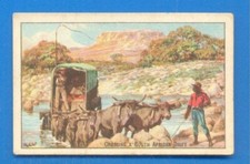 ADVENTURE PICTURE SERIES.CROSSING A SOUTH AFRICAN DRIFT.DC THOMPSON CARD 1922