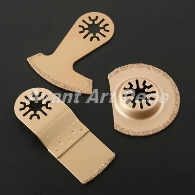 3x Mix Oscillating Tool Saw Blades Rasp Cutter Concrete Stone Wood Grinding Tool - Image 1 of 4