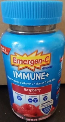 Gomitas Emergen-C Immune+ Vitamina C D Zinc Triple Acción Frambuesa 45 03/2026 Foto 1 de 2