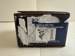 Lexmark 80C1HC0 Cyan High Yield Toner Cartridge - BRAND NEW Labels On Box - Picture 1 of 6