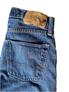 American Eagle Slim Straight Denim Blue Jeans Men's Size 28/30 Stretch Denim - Picture 1 of 7