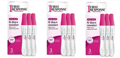 Prueba de embarazo resultado temprano primera respuesta, 3 unidades (paquete de 3) Foto 1 de 4