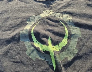 Vintage 2005 QUAKE 4 Xbox 360 Video Game Promo FPS Black T-Shirt Adult Size L - Picture 1 of 6