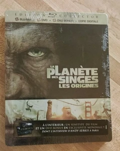 Rise of the Planet of the Apes Steelbook (French) Blu-ray + DVD Region Free- OOP - Picture 1 of 6