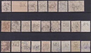 Empire Allemand Allemagne & Infla Perfin Lot Avec 25 Perforations de la Société - Imagen 1 de 2