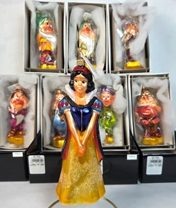 Christopher Radko Blancanieves y los siete enanitos Juego Completo 1997 NUEVO - FIRMADO - Imagen 1 de 13