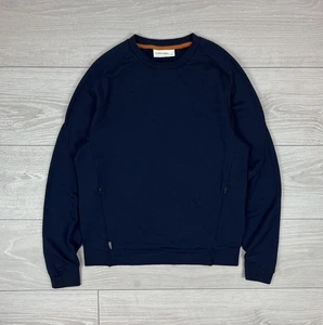 Icebreaker 100% Wool Navy Pockets Light Sweater Sweatshirt Mens M Size - Picture 1 of 11