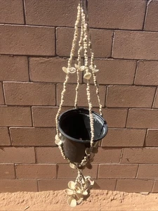 "Soporte para maceta conchas marinas colgantes de 35"" conchas de arca y caracoles marinos olla no incluida" - Imagen 1 de 18