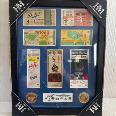 The Highland Mint LA Dodgers Deluxe World Series Replica Tickets & Gold Coins  - Image 1 of 4