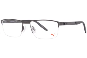 Puma PU0255O 001 Eyeglasses Frame Men's Gunmetal Semi Rim Rectangle Shape 56mm - Picture 1 of 5