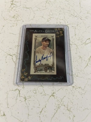 Mini automático Topps Allen And Ginter Sandy Koufax 2025 con marco negro #02/25 Dodgers Foto 1 de 2