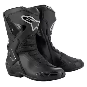 Alpinestars SMX-6 V3 Stella Motorcycle Motorbike Boots Drystar Black Silver - Picture 1 of 8