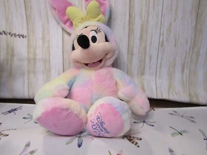 Disney Store 2020 Minnie Mouse 18" Plush Easter Bunny Brand New Pastel Dye W tag - Picture 1 of 3
