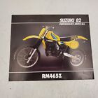 1982 Suzuki Rm465z Sales Brochure Advertising Literature 8.5X11 Original Print