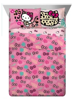 Juego de sábanas de microfibra para niños Hello Kitty "Wild Jungle" - W1008021293, W3147596363 Foto 1 de 4