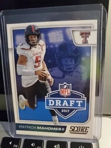 PATRICK MAHOMES II ROOKIE 2017 Score Draft RC Rookie Card #2 Mint Chiefs MVP $$$ - Picture 1 of 2