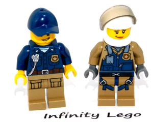 LEGO Police Officer City Mountain & Pilot Policewoman Minifigure 60172 60173 - Picture 1 of 3