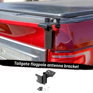 Right Tailgate flagpole Antenna Bracket For Ford F150 2015+ Black Aluminum alloy - Foto 1 di 8