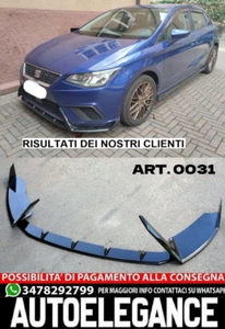 SEAT IBIZA V 2017+ SPOILER FR SPOILER BAJO PARACHOQUES DELANTERO ABS NEGRO SPLIT - Imagen 1 de 24