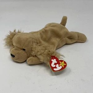 Jan 14 1997 Ty Original Beanie Babies SPUNKY Cocker Spaniel Dog PVC MWMT (8") - Picture 1 of 7